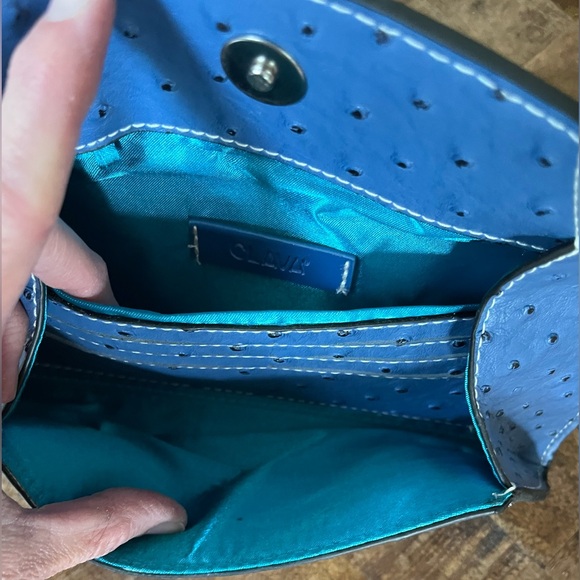 CLAVA Jemma Ostrich Clutch, NWOT - Picture 10 of 13